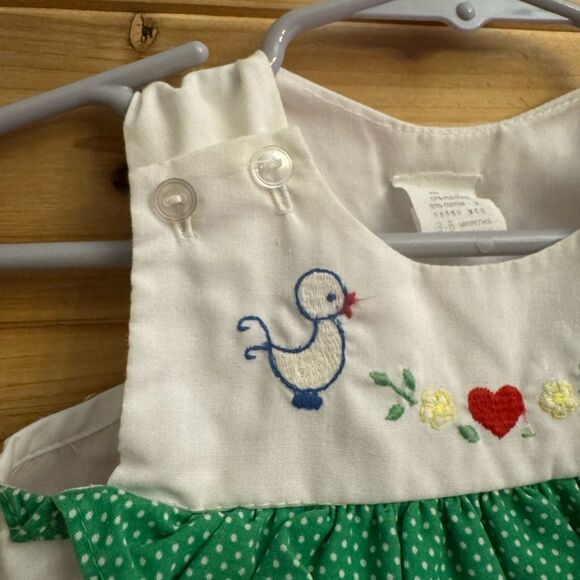 Bundle Vintage Baby Girl 3-6 Months Duck Colorful Cottagecore Dress & Bodysuit - Picture 5 of 12